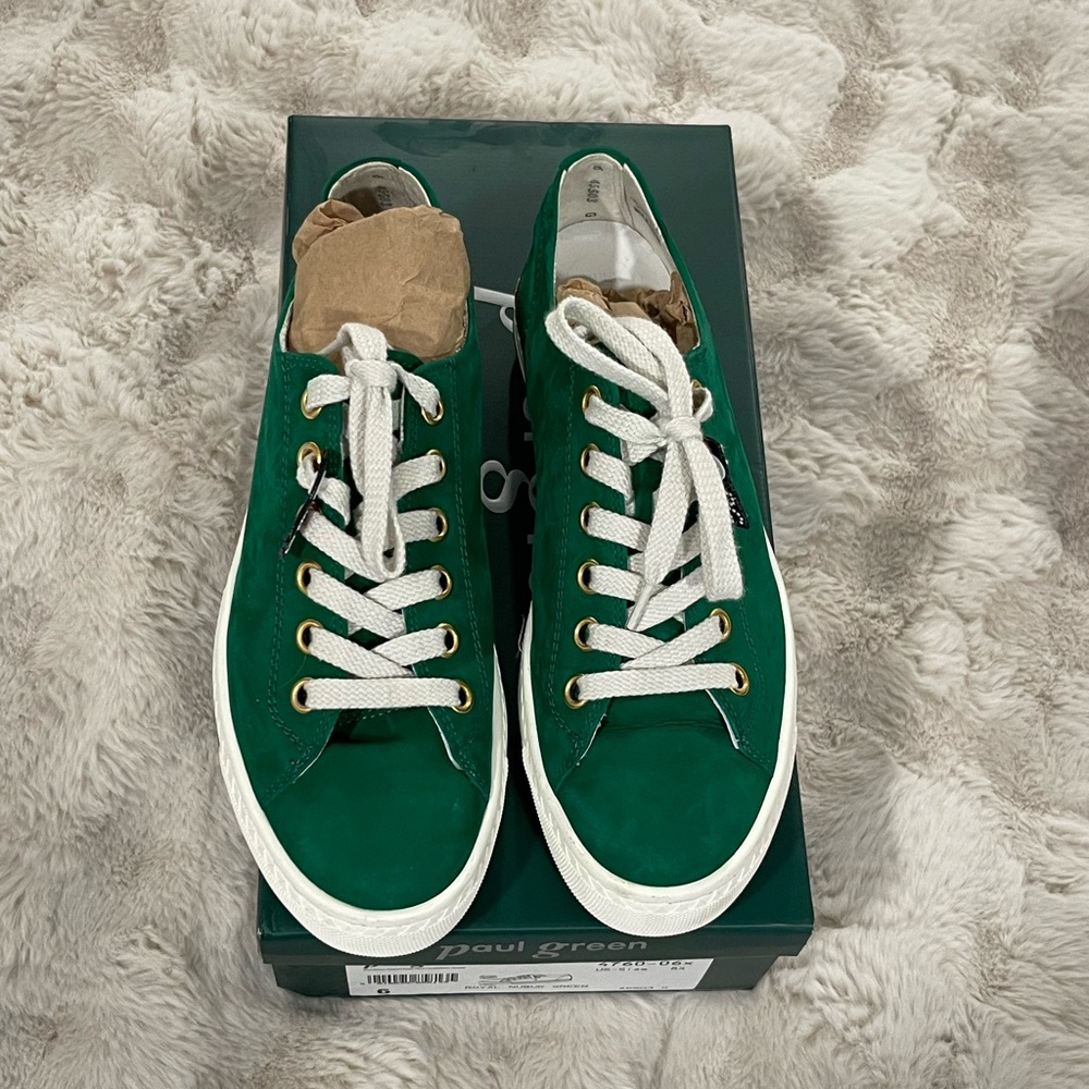 Paul Green Royal Nubuk Green Sneakers beautiful